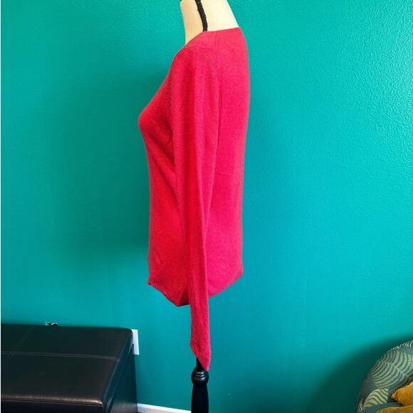 Adrienne Vittadini 2-Ply 100% Cashmere V-Neck Sweater Women's Medium - Picture 4 of 9